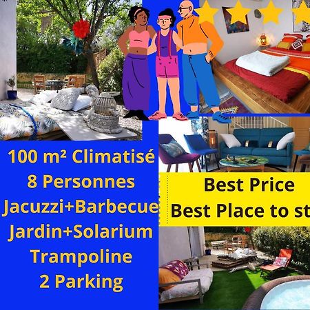 Cool Mediterranean Life 8 People Jacuzzi Barbecue Gametrampoline 2 Parking Villa Béziers Buitenkant foto